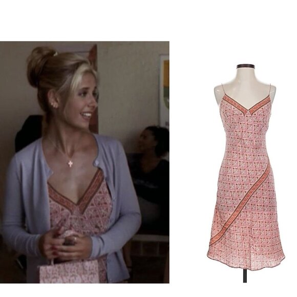 ASO BUFFY SUMMERS SARAH MICHELLE GELLAR Silk Dress RARE - Picture 1 of 8